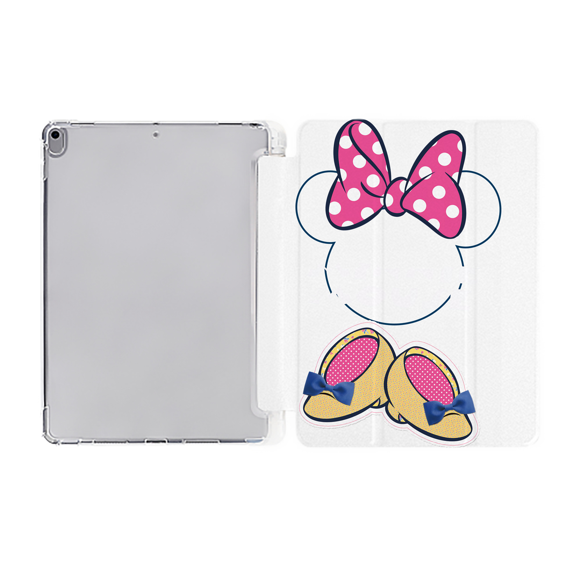 （画像用） ミッキーマウス Mickey Mouse IPad ケース ペン収納付き 三つ折りスタンド PUレザー×シリコン 対応機種9.5/10.5/10.9インチ